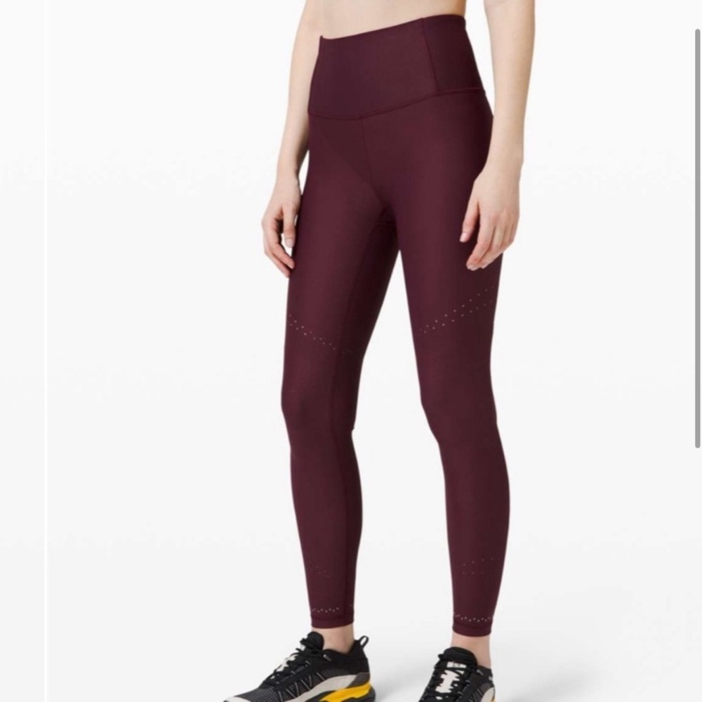 Lululemon Women’s Lululemon Zoned In Tight 27" Cassis Burgundy / Maroon Size 4